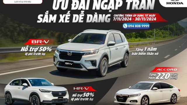 “Ưu đãi ngập tràn – Sắm xế dễ dàng” | Chương trình khuyến mại tháng 11 | Honda Ô tô Bắc Giang