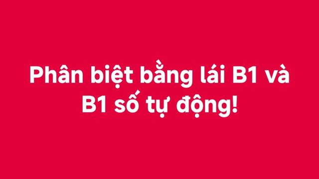 PHÂN BIỆT BẰNG LÁI B1 VÀ B1 SỐ TỰ ĐỘNG | Honda Ôtô Bắc Giang