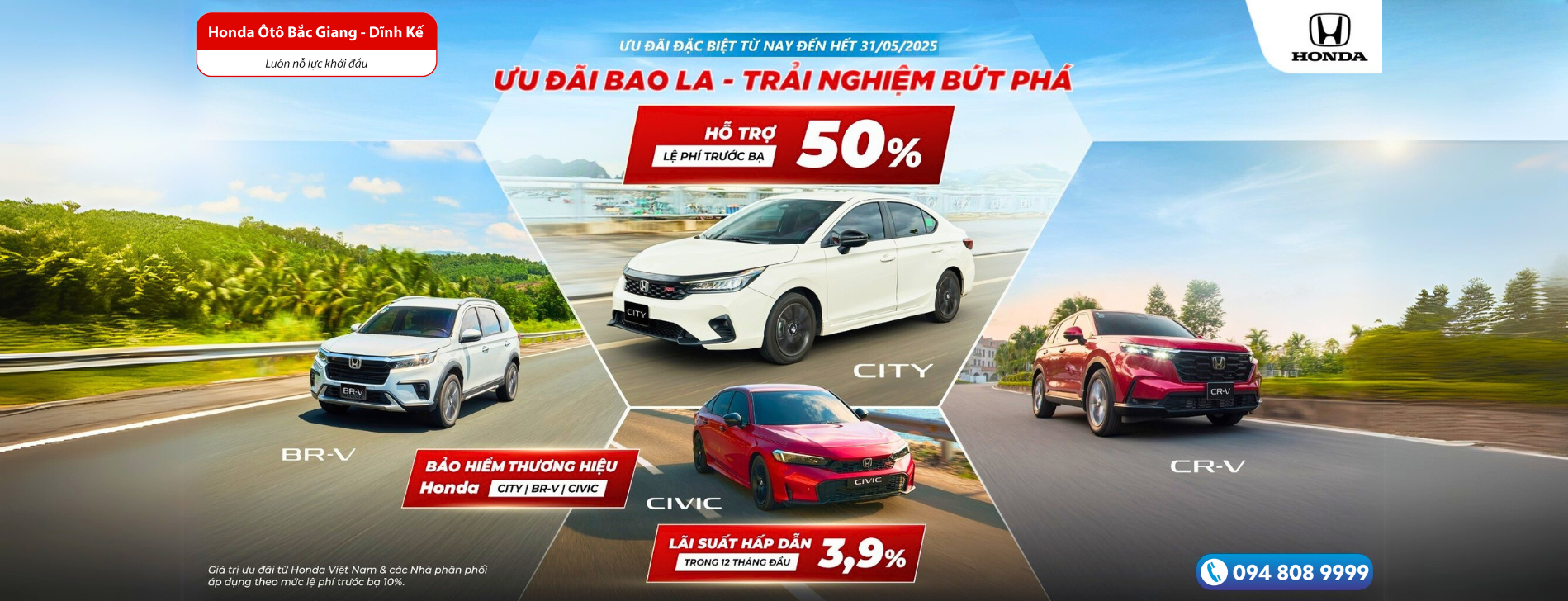 Chương trình khuyến mại tháng 5/2025 | Honda Ôtô Bắc Giang