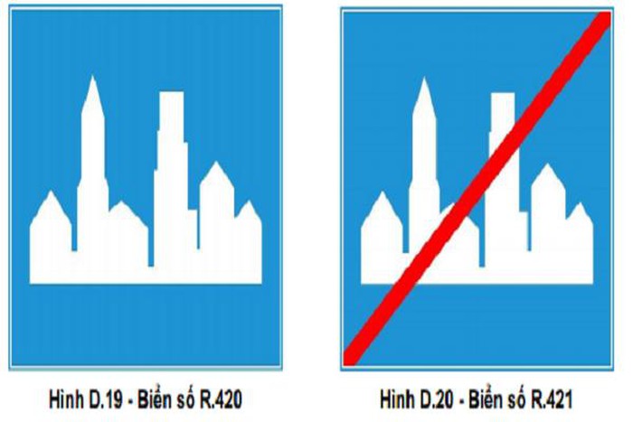 Nhận biết biển báo khu dân cư để tránh bị xử phạt