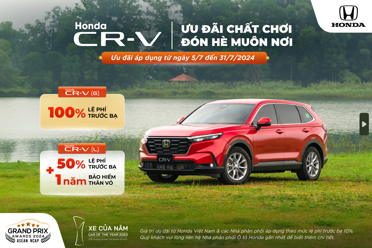 Chương trình khuyến mại của các dòng xe ô tô Honda trong tháng 7 năm 2024 | Honda Ô tô Bắc Giang