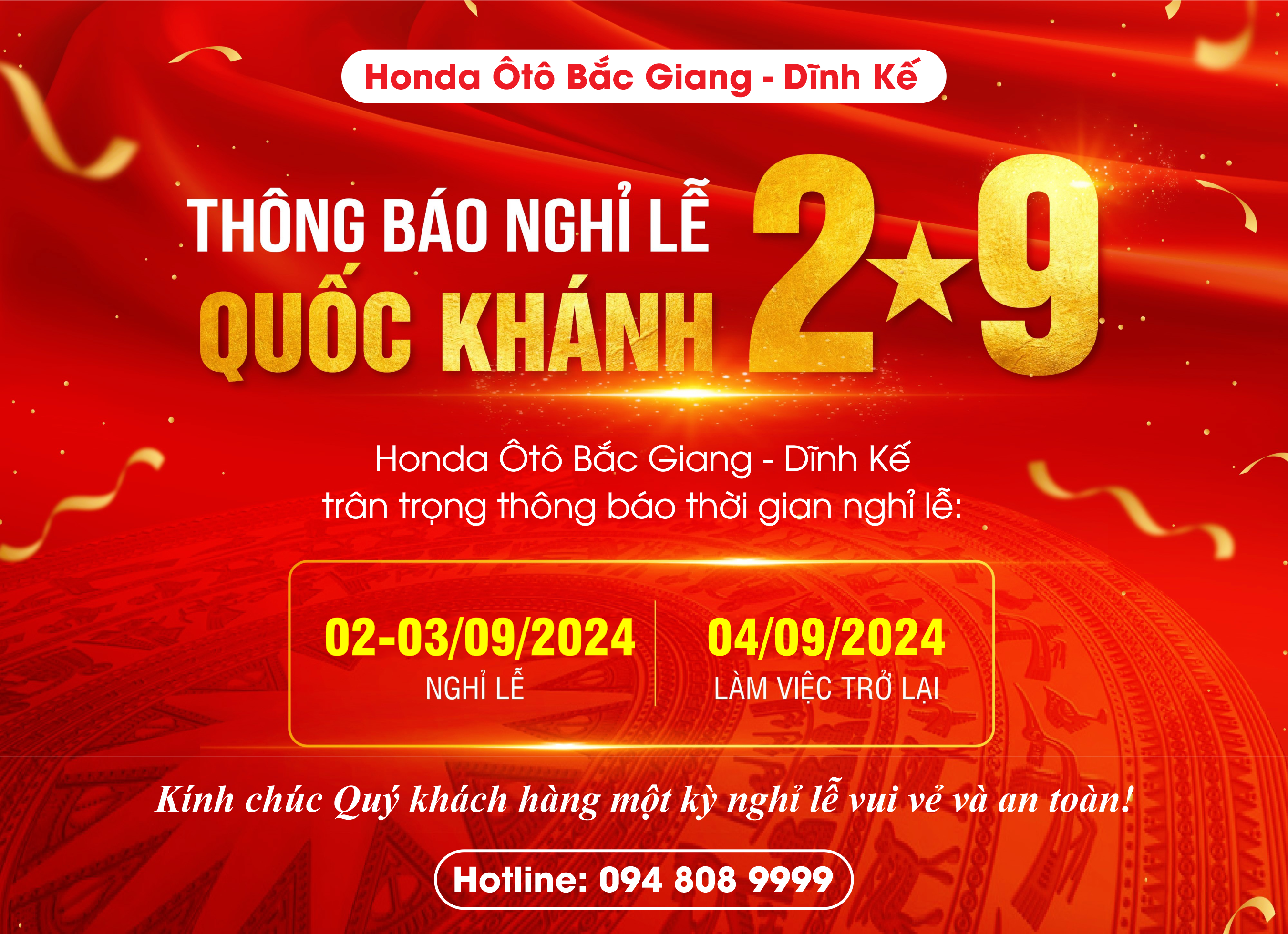 THÔNG BÁO 2.9 BG